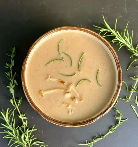 Hình ảnh súp kem nấm hương truffle ( chay ) 