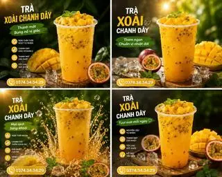 Hình ảnh Trà lipton + Xoài chanh dây