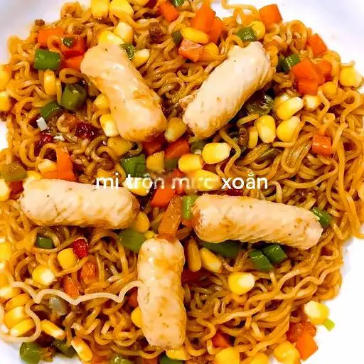 Hình ảnh Mì trộn mực xoắn