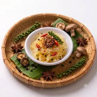 Hình ảnh Đu đủ bào sợi muối ớt cay - chay