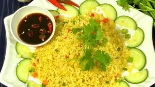 Hình ảnh cơm chiên trứng tỏi 