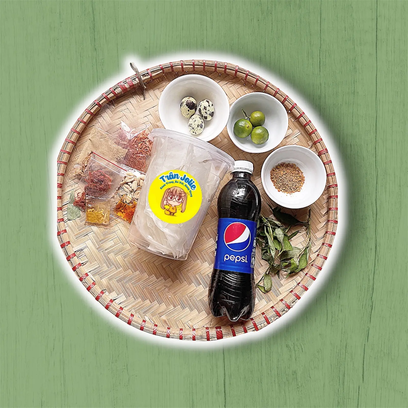 Hình ảnh Set - Bánh Tráng ( tự trộn)+ nước