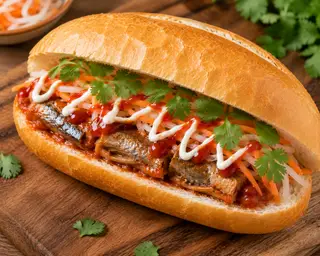 Hình ảnh Bánh mì cá hộp