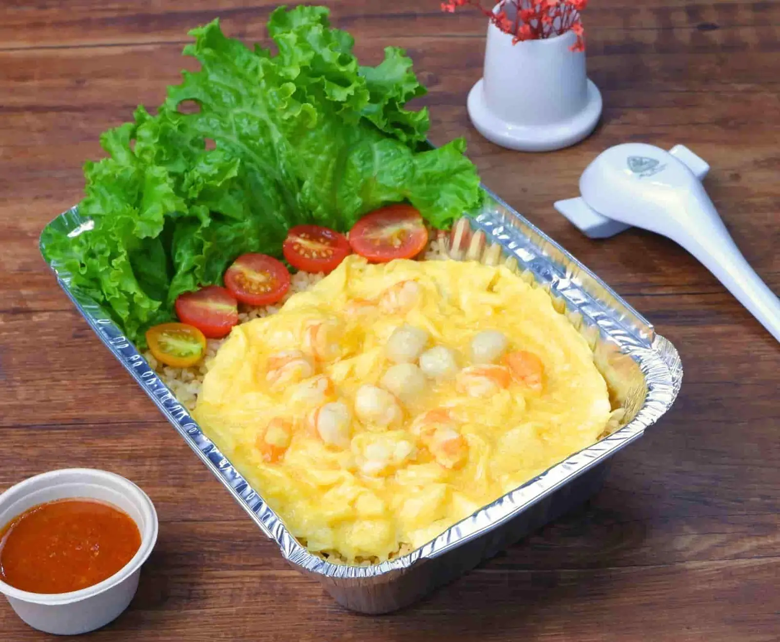 Hình ảnh Cơm Hải Sản Phủ Trứng