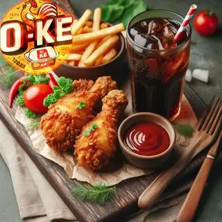 Hình ảnh COMBO SEMI SOLO MIX 2 VỊ HÀN: 2 Miếng Gà + Khoai Tây Chiên + Nước