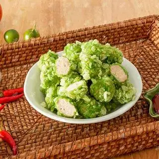Hình ảnh Chả cá bọc cốm xanh