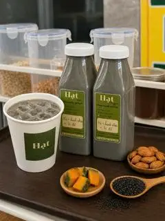 Hình ảnh Sữa hạnh nhân mè đen bí đỏ 