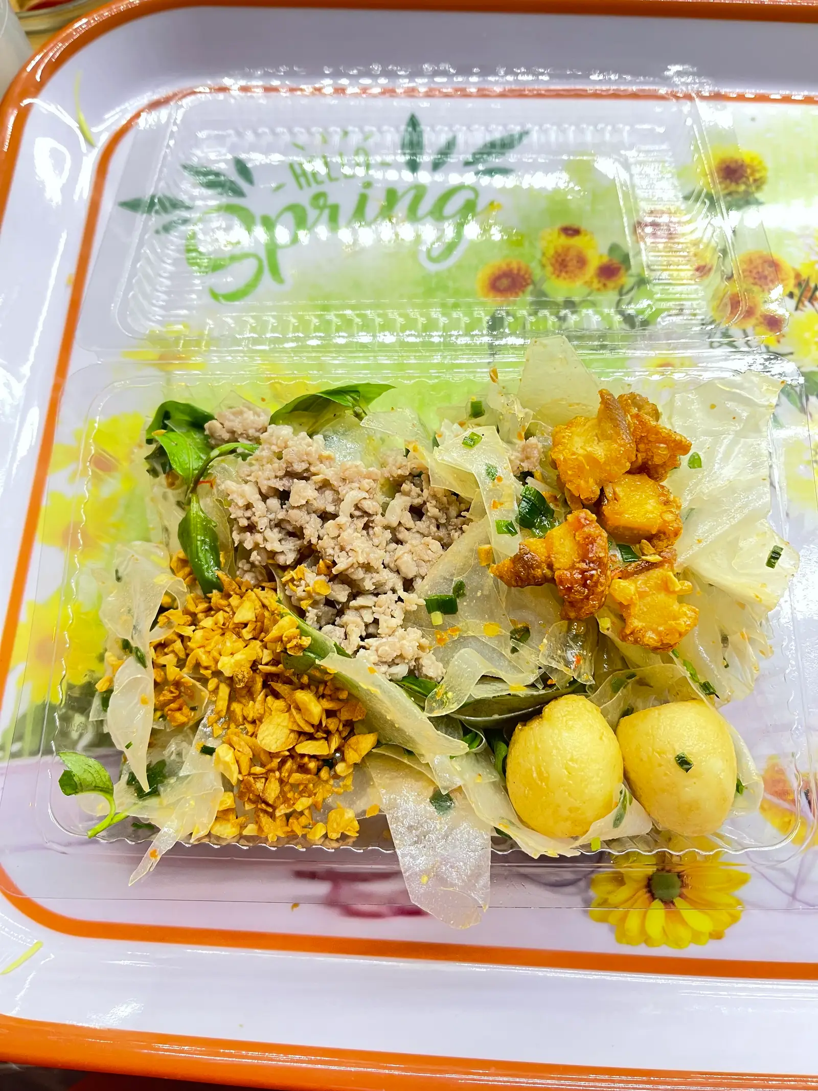 Hình ảnh Bánh Tráng Mỡ Hành Thịt Bằm Tóp Mỡ Trứng Lòng Đào 