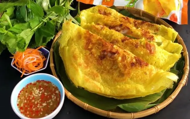 Hình ảnh 2 bánh xèo×24k kèm đồ cuốn
