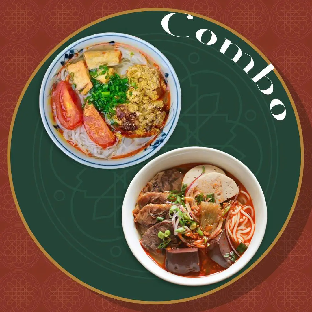 Hình ảnh COMBO (Bún bò truyền thống + Bún riêu truyền thống)