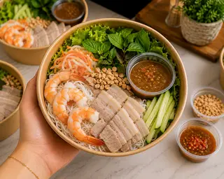Hình ảnh Bún mắm nêm tôm thịt