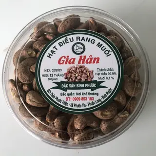 Hình ảnh  Hạt Điều Rang Muối Nguyên Hạt Còn Vỏ Lụa 500gr Chuyên biếu tặng 
