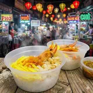 Hình ảnh Xôi Cua Thịt, Càng Cua, Chà Bông Heo Sợi Tép Hành + Tặng Sốt Tương Hành Phi (Áp Mã Giảm Giá Của Quán Nhé)