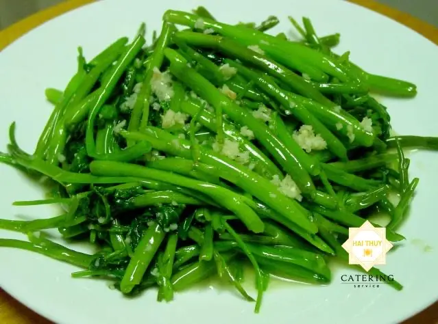 Hình ảnh Rau muống xào tỏi