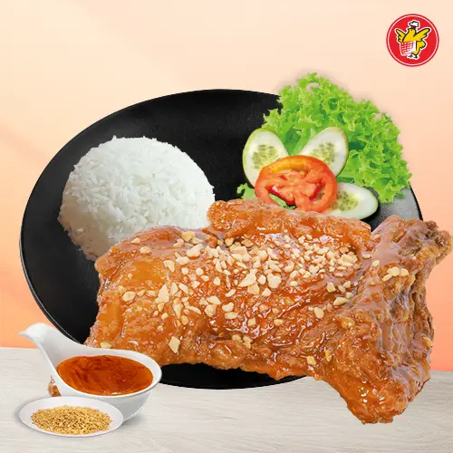 Hình ảnh Cơm Đùi Góc Tư Truyền Thống Xốt Mắm Tỏi