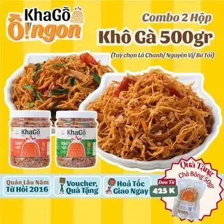 Hình ảnh Combo 2 Hộp Khô Gà 500gr (Tuỳ chọn)