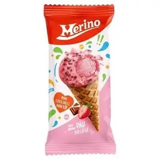 Hình ảnh Kem ốc quế Merino dâu socola 60g