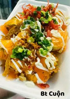 Hình ảnh Bánh tráng cuộn + sốt khô bò