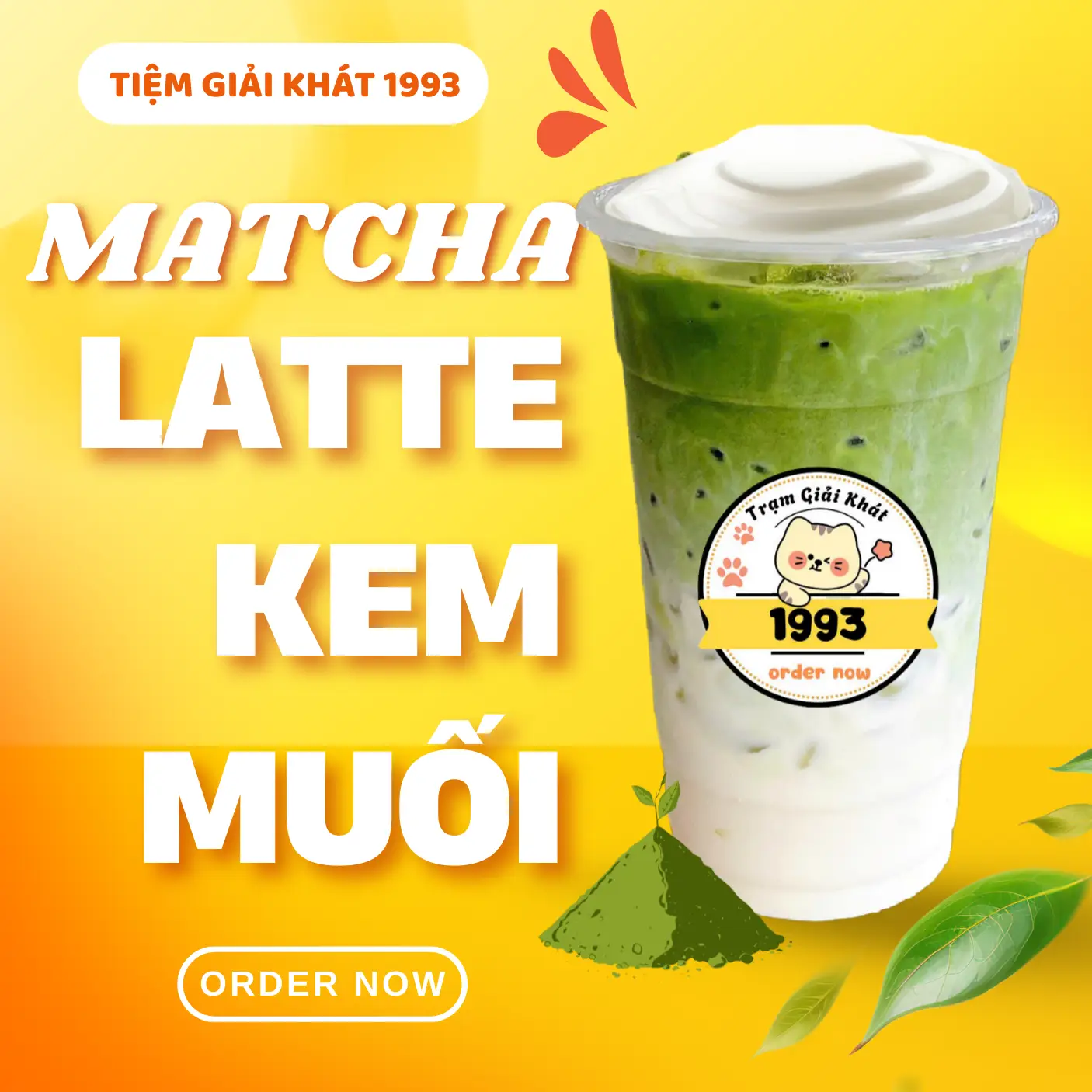 Hình ảnh Matcha latte kem muối