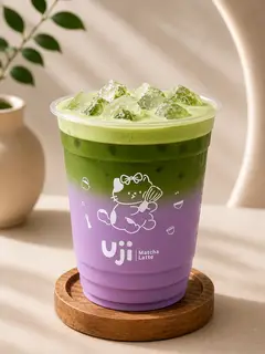 Hình ảnh Matcha Khoai Môn Kem Dừa Mây