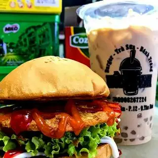 Hình ảnh Combo1 - burger tôm - 1 trà sữa truyền thống - ly nhỏ