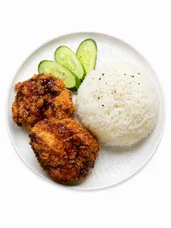 Hình ảnh Cơm thịt viên chiên xù