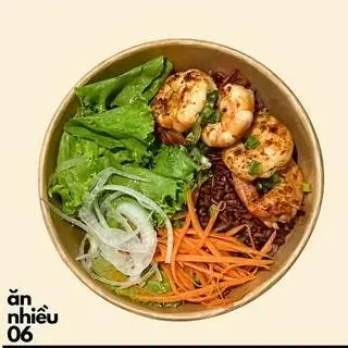 Hình ảnh Cơm gạo lứt tôm áp chảo