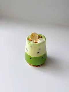 Hình ảnh Banana pudding Matcha latte