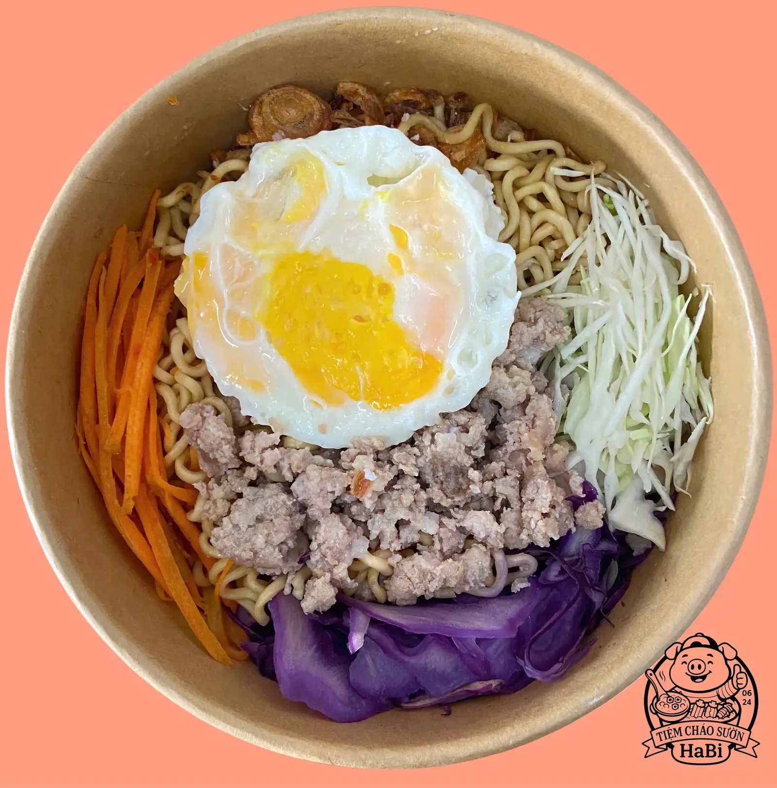 Hình ảnh Mì trộn thịt bằm trứng