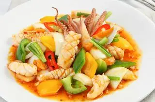 Hình ảnh mực xào chua ngọt 