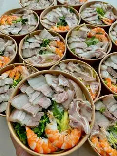 Hình ảnh bún mắm nêm tôm thịt tai heo