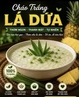 Hình ảnh cháo Trắng lá dứa 