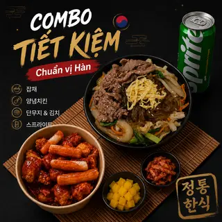 Hình ảnh COMBO TIẾT KIỆM: Miến Trộn Bò Bulgogi + Gà Viên Phủ Sốt+Sprite
