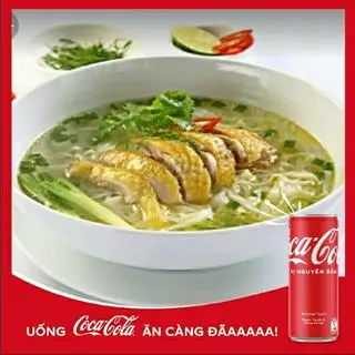 Hình ảnh Phở gà đùi + Coca