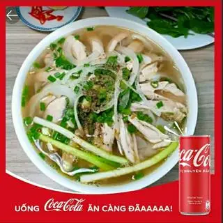 Hình ảnh Phở gà ta + Coca