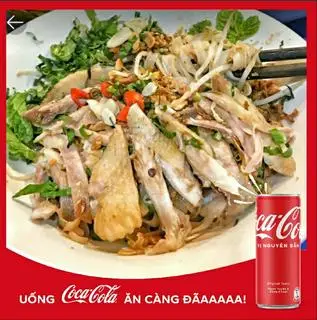 Hình ảnh Phở gà trộn + Coca