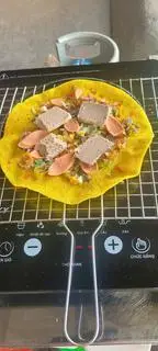 Hình ảnh bánh tráng nương xúc xích + pate