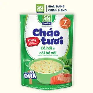 Hình ảnh Cháo Tươi Baby Cá Hồi Cải Bó Xôi Saigon Food 240g