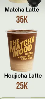 Hình ảnh Houjicha latte hạnh nhân