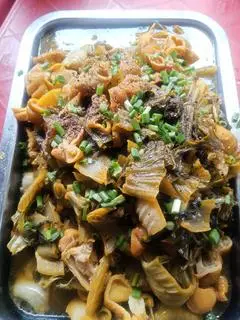 Hình ảnh pha lâu xào cải chua