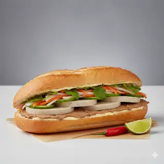 Hình ảnh Bánh Mì Chả Lụa Pate Bơ