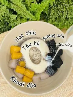 Hình ảnh tàu hũ khoai dẻo sương sáo
