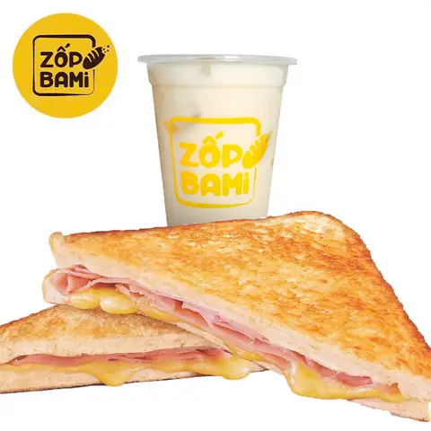 Hình ảnh 1 Sandwich Xúc Xích + 1 Sữa Đậu Nành