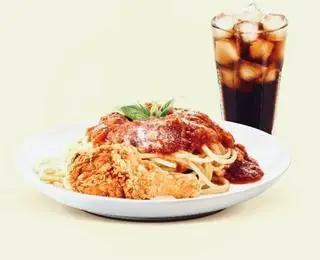 Hình ảnh Combo: Mỳ Ý+ 1 Miếng Gà Rán + 1 Nước Ngọt M