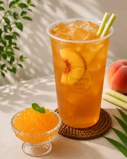 Hình ảnh Trà Đào Cam Sả (L) + Thủy Tinh Dưa Lưới