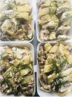 Hình ảnh Gà nguyên con - cháo, gỏi
