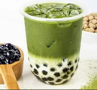 Hình ảnh sữa tươi trân châu đường đen vị matchar size L