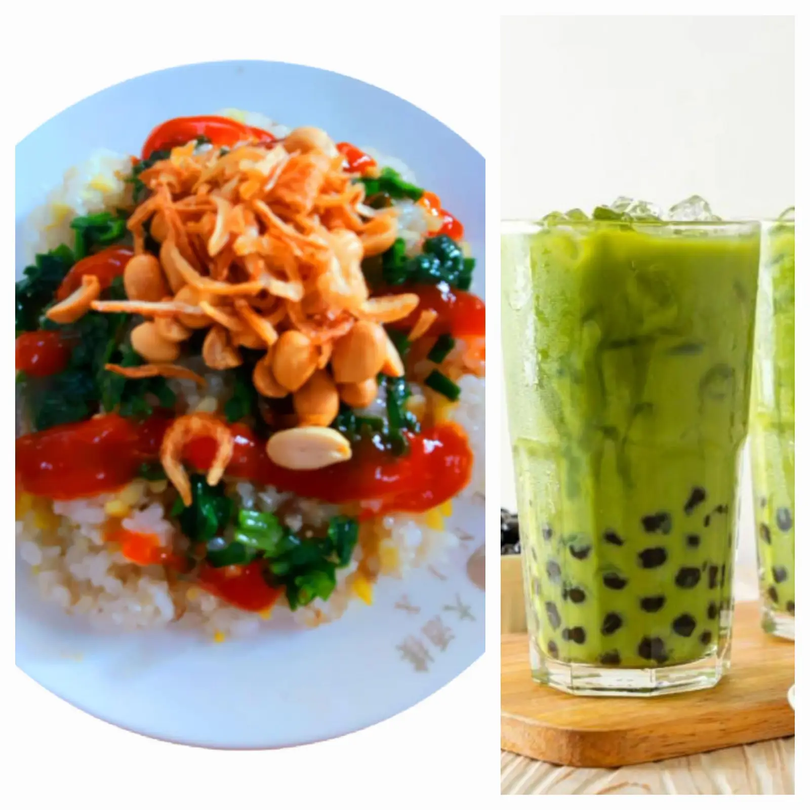 Hình ảnh Combo 1 Xôi mặn + 1 Trà Sữa/ Matcha sữa/ Matcha