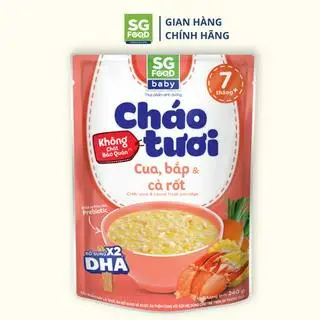 Hình ảnh Cháo Tươi Baby Cua Bắp Cà Rốt Saigon Food 240g