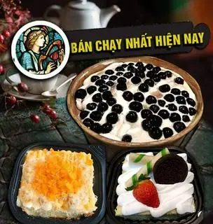 Hình ảnh Combo jos ( Bánh trà sữa trân châu to, bánh bông lan trứng muối nhỏ, bánh bông lan kem tươi hoa quả)